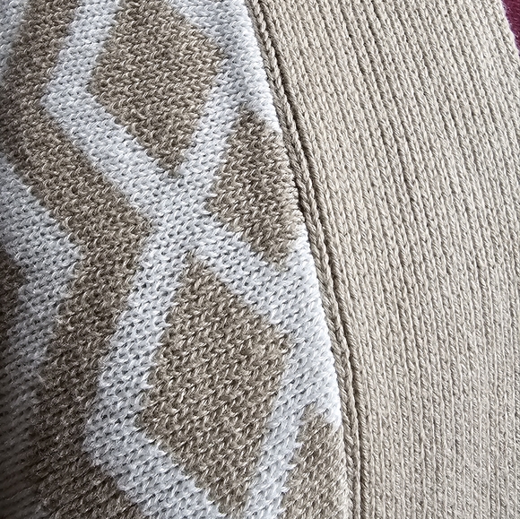 Tan Tribal Sweater Poncho - Picture 6 of 6